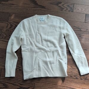 H&M Women's Cream Crewneck Sweater